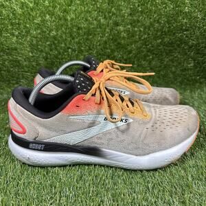 Brooks Ghost 16 Mens 10.5 Running Shoes Athletic Sneakers Coral White Orange 2